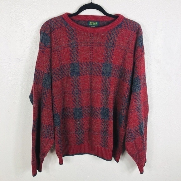 Byford Size Large Pullover Sweater Red Blue Green - Picture 1 of 3